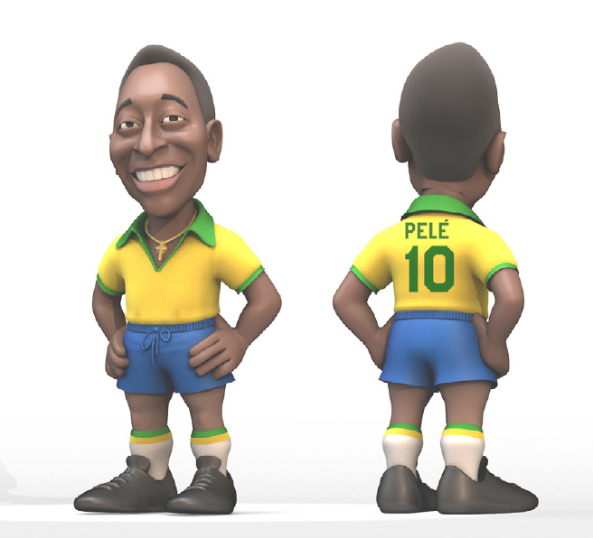 BT Pele Brazil Home Kit Limited Edition Minix 12 cm Figurine