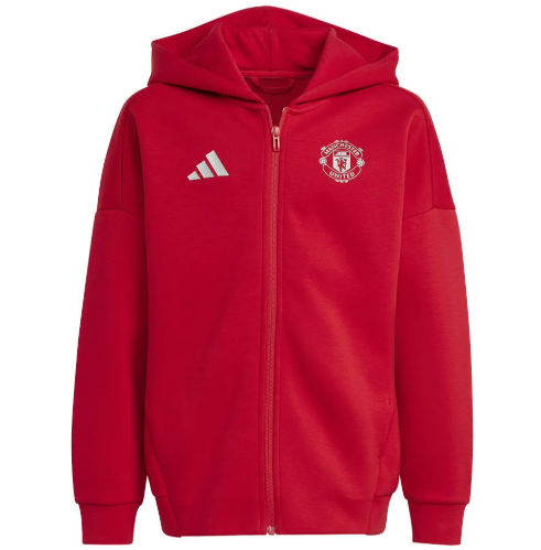 adidas Youth Manchester United 2024-25 Anthem Jacket - Red
