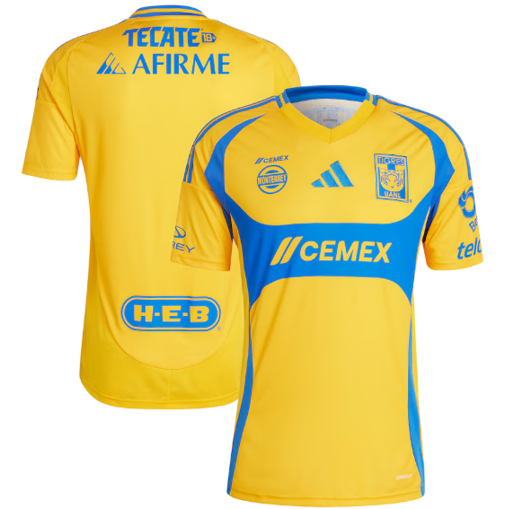adidas UANL Tigres 2024-25 Home Jersey - Collegiate Gold