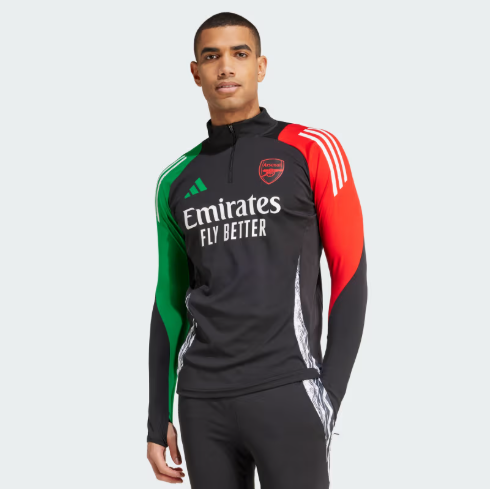 adidas Arsenal 2024 - 25 Tiro Training Top - Black/Red/Green