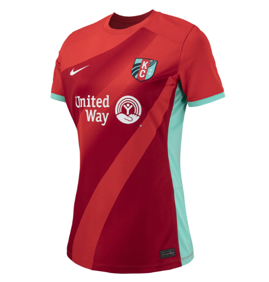 Nike Womens Kansas City KC Current 2024 - 2025 Home Jersey - Comet Red