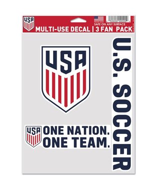 Wincraft WinCraft USA United States National Team Multi Use 3 Pack Soccer Fan Decal