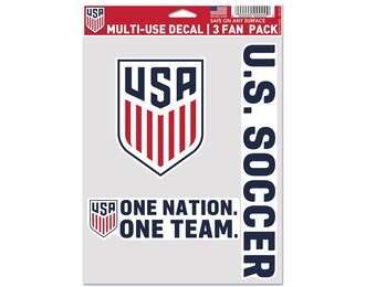WinCraft USA United States National Team Multi Use 3 Pack Soccer Fan Decal