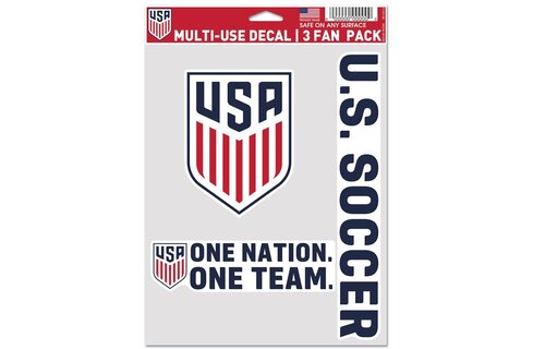 WinCraft USA United States National Team Multi Use 3 Pack Soccer Fan Decal