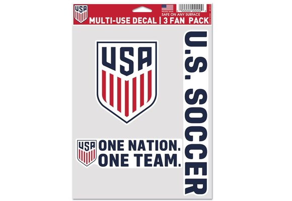 WinCraft USA United States National Team Multi Use 3 Pack Soccer Fan Decal