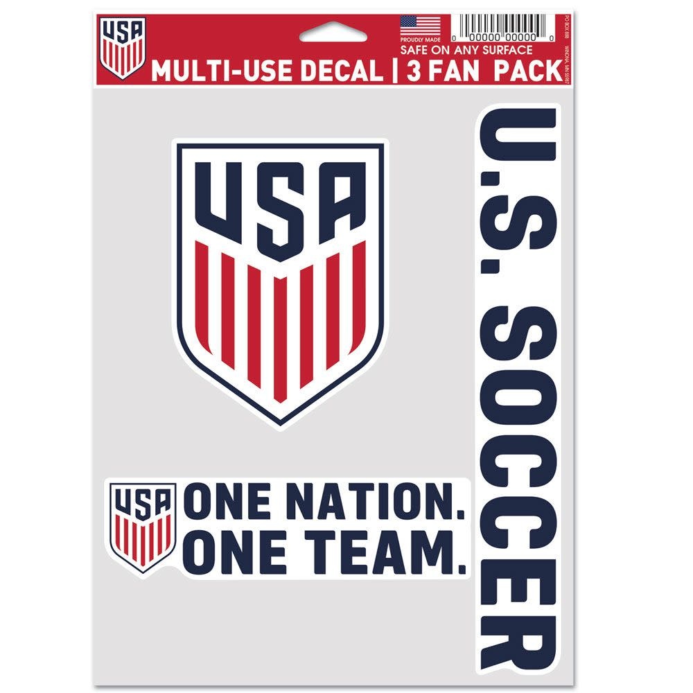 WinCraft USA United States National Team Multi Use 3 Pack Soccer Fan Decal