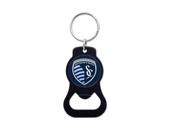 Wincraft Sporting Kansas City SKC Bottle Opener Key Ring Keychain - Black