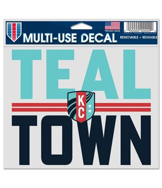 Wincraft WinCraft KC Current Multi Use Clear Back Teal Town 5 x 6 Decal