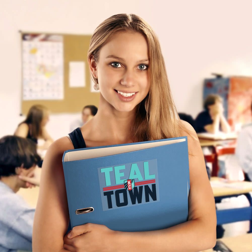 WinCraft KC Current Multi Use Clear Back Teal Town 5 x 6 Decal