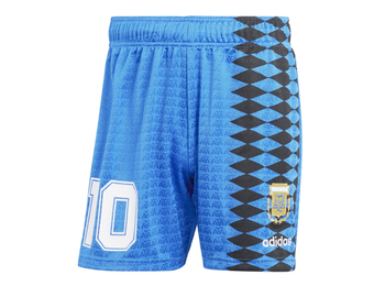 adidas Argentina World Cup 1994 Retro Maradona Away Soccer Shorts- Blue