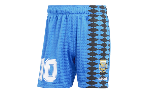 adidas Argentina World Cup 1994 Retro Maradona Away Soccer Shorts- Blue