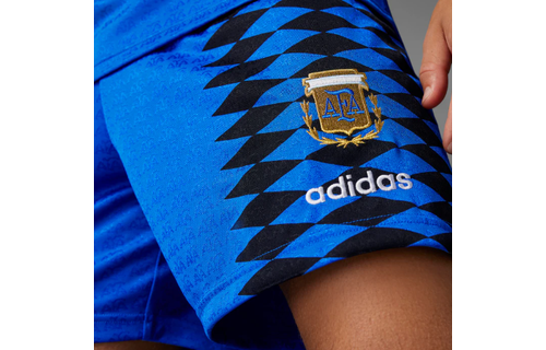 adidas Argentina World Cup 1994 Retro Maradona Away Soccer Shorts- Blue