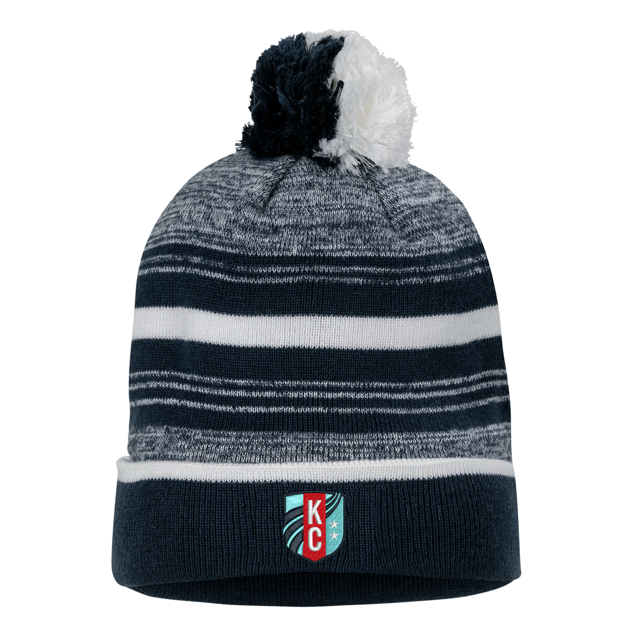 Nike KC Kansas City Current 2024 NWSL Pompom Beanie - Navy/White