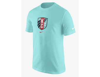 Nike Mens Kansas City KC Current 2024 Core Badge Tee Shirt - Light Aqua