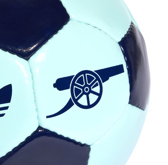 adidas Arsenal 2024 Originals Retro Soccer Ball - Turquoise/Navy Blue