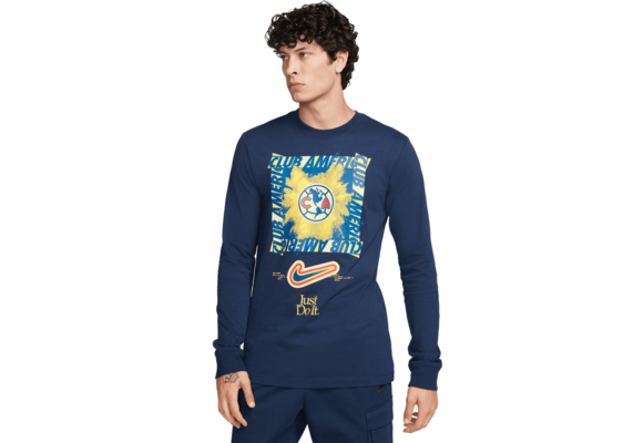 Nike Club America 2024 Long Sleeve JDI Tee Shirt - Midnight Navy