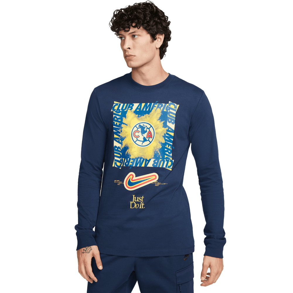Nike Club America 2024 Long Sleeve JDI Tee Shirt - Midnight Navy