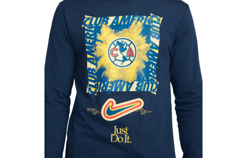 Nike Club America 2024 Long Sleeve JDI Tee Shirt - Midnight Navy