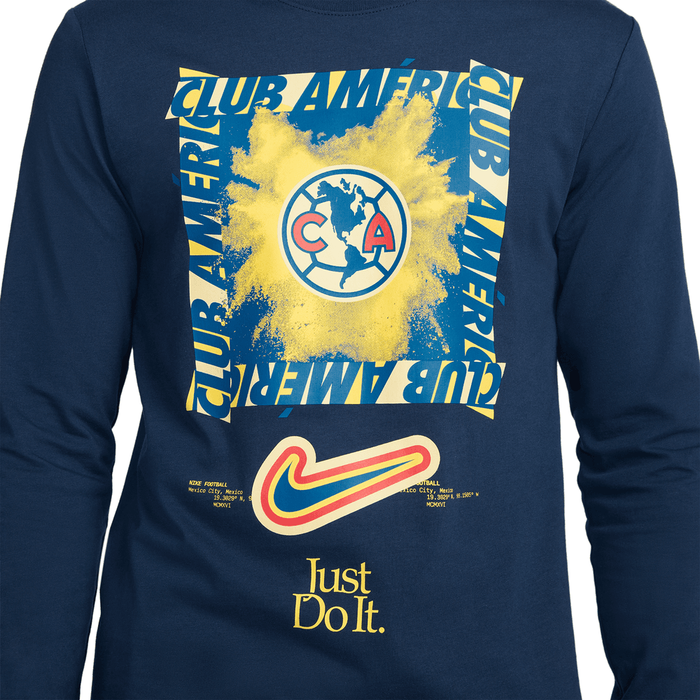 Nike Club America 2024 Long Sleeve JDI Tee Shirt - Midnight Navy