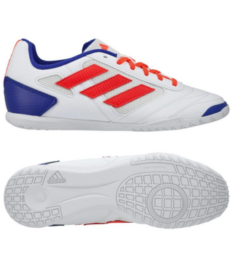 adidas adidas Jr Super Sala 2 Indoor Shoes - White/Solar Red/Lucid Blue