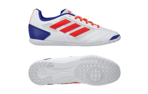 adidas Jr Super Sala 2 Indoor Shoes - White/Solar Red/Lucid Blue