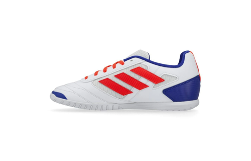 adidas Jr Super Sala 2 Indoor Shoes - White/Solar Red/Lucid Blue