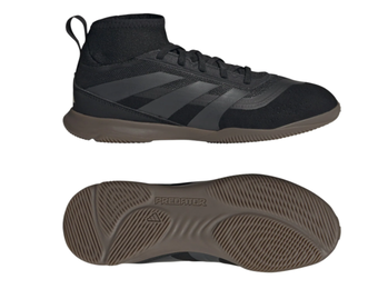 adidas Jr Predator League IN Indoor Shoes - Core Black/Carbon/Gold Metallic