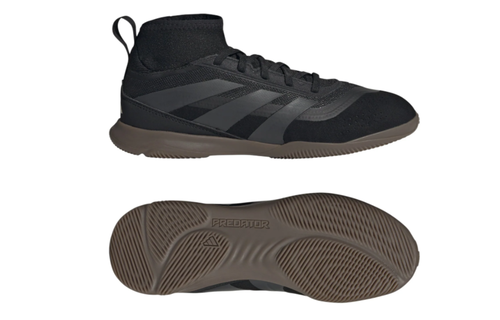 adidas Jr Predator League IN Indoor Shoes - Core Black/Carbon/Gold Metallic