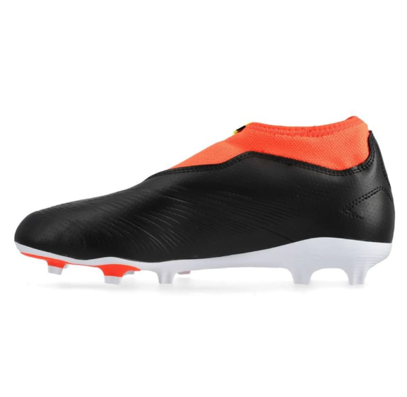 adidas Jr Predator 24 League LL Laceless FG - Core Black/White/Solar Red
