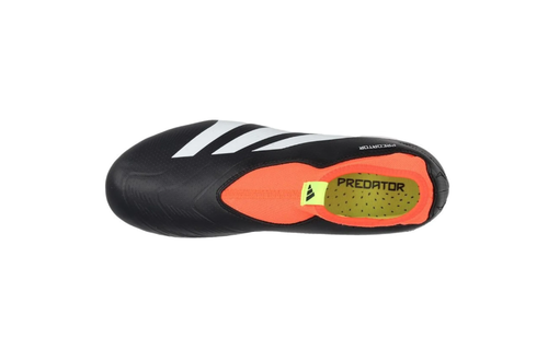 adidas Jr Predator 24 League  LL Laceless FG - Core Black/White/Solar Red