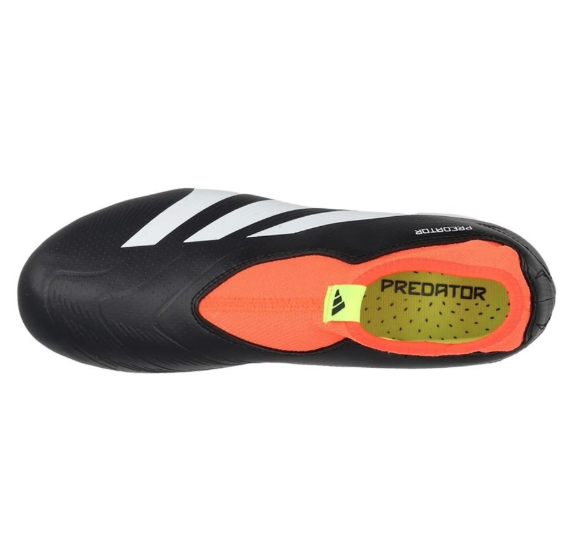 adidas Jr Predator 24 League LL Laceless FG - Core Black/White/Solar Red