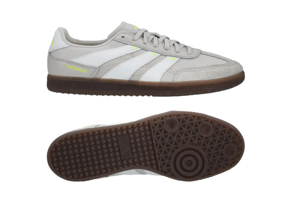 adidas Predator Freestyle Indoor / Futsal Soccer Shoes - White/Grey/Yellow