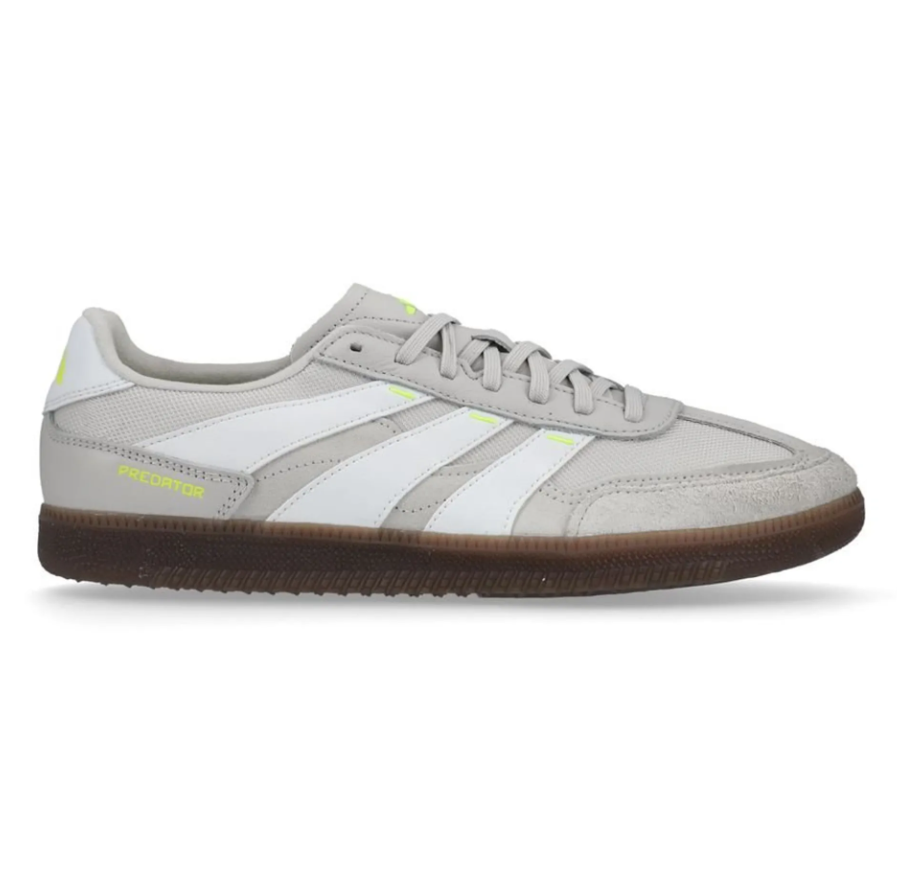 adidas Predator Freestyle Indoor / Futsal Soccer Shoes - White/Grey/Yellow