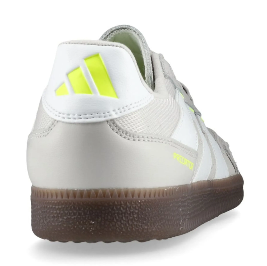 adidas Predator Freestyle Indoor / Futsal Soccer Shoes - White/Grey/Yellow