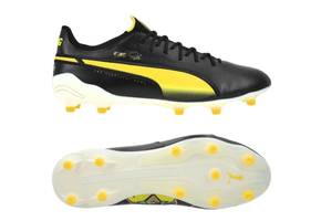 Puma King PELE Ultimate / Elite FG/AG Limted Edition - Black/Puma White/Pelé Yellow/Frosted Ivory