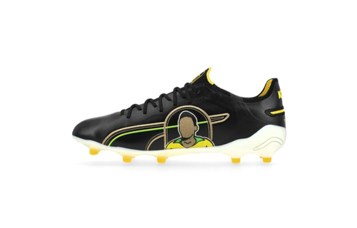 Puma King PELE Ultimate / Elite FG/AG Limted Edition - Black/Puma White/Pelé Yellow/Frosted Ivory