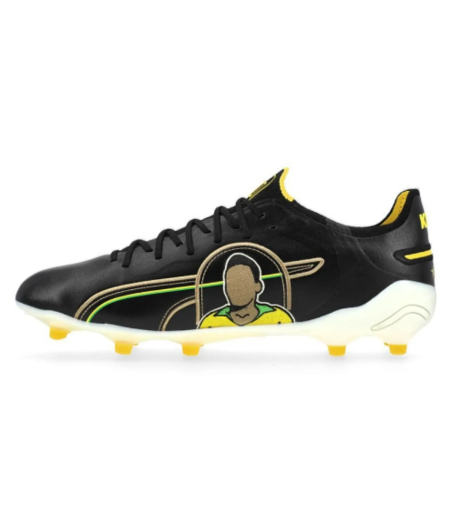 Puma Puma King PELE Ultimate / Elite FG/AG Limted Edition - Black/Puma White/Pelé Yellow/Frosted Ivory