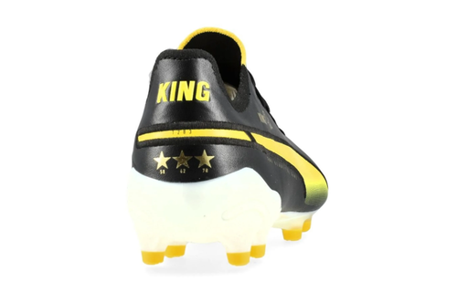 Puma King PELE Ultimate / Elite FG/AG Limted Edition - Black/Puma White/Pelé Yellow/Frosted Ivory