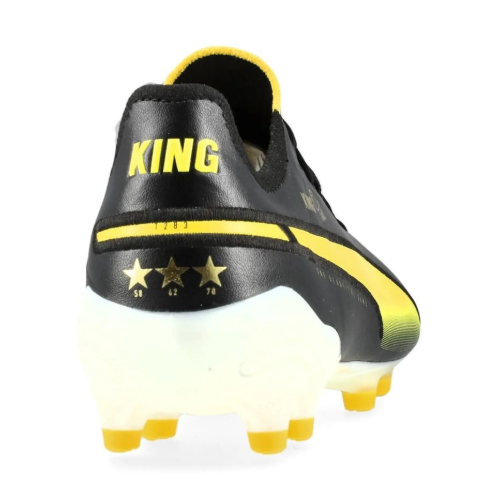 Puma King PELE Ultimate / Elite FG/AG Limted Edition - Black/Puma White/Pelé Yellow/Frosted Ivory