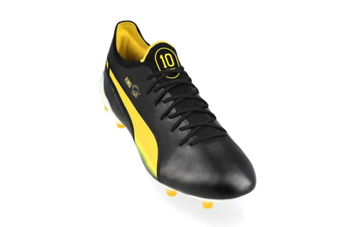 Puma King PELE Ultimate / Elite FG/AG Limted Edition - Black/Puma White/Pelé Yellow/Frosted Ivory