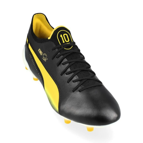 Puma King PELE Ultimate / Elite FG/AG Limted Edition - Black/Puma White/Pelé Yellow/Frosted Ivory