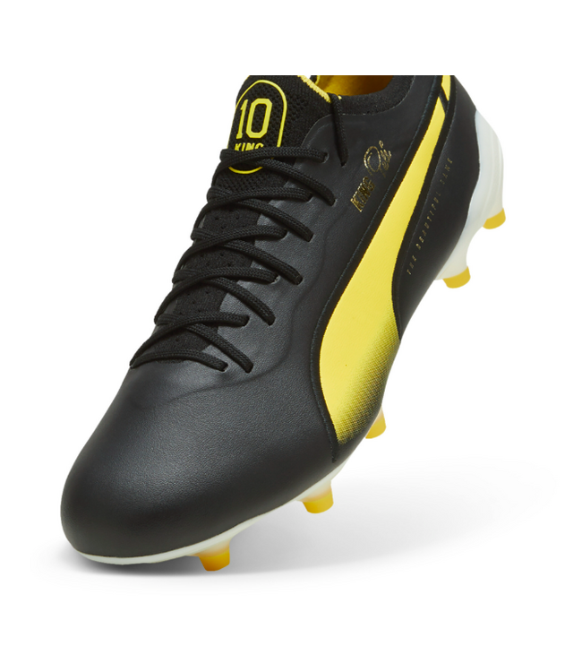 Puma Puma King PELE Ultimate / Elite FG/AG Limted Edition - Black/Puma White/Pelé Yellow/Frosted Ivory