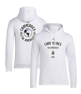 adidas adidas Argentina Copa America 2024 Winners Hoodie - White