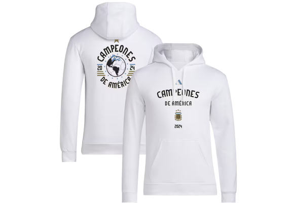 adidas Argentina Copa America 2024 Winners Hoodie - White