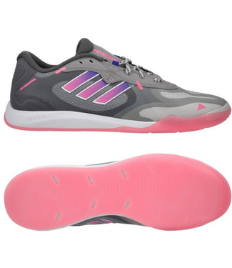 adidas adidas Fevernova 2024 Court Indoor Shoes - Grey/Lucid Pink/Lucid Blue