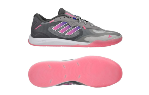 adidas Fevernova 2024 Court Indoor Shoes - Grey/Lucid Pink/Lucid Blue
