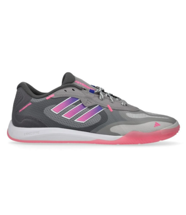 adidas adidas Fevernova 2024 Court Indoor Shoes - Grey/Lucid Pink/Lucid Blue