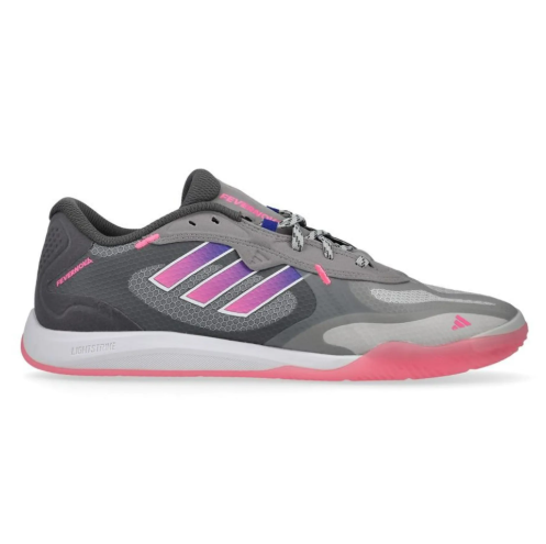 adidas Fevernova 2024 Court Indoor Shoes - Grey/Lucid Pink/Lucid Blue
