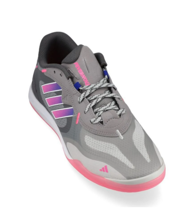 adidas adidas Fevernova 2024 Court Indoor Shoes - Grey/Lucid Pink/Lucid Blue