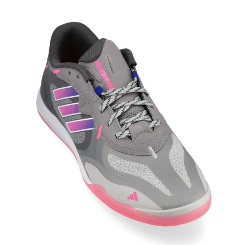 adidas Fevernova 2024 Court Indoor Shoes - Grey/Lucid Pink/Lucid Blue